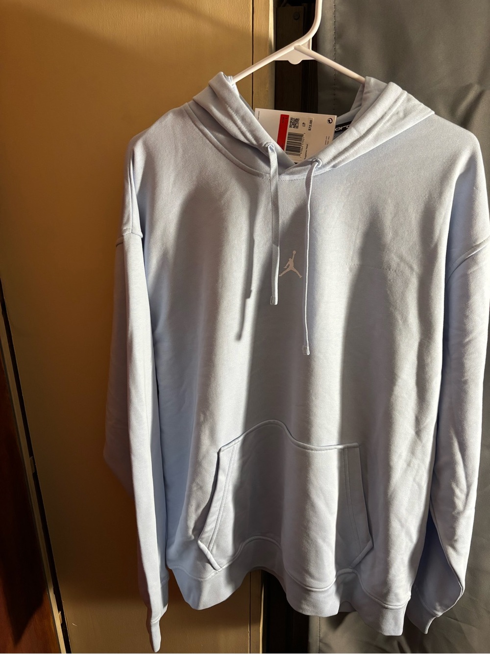 Jordan Light Blue Men's Pullover Hoodie with Jumpman Logo